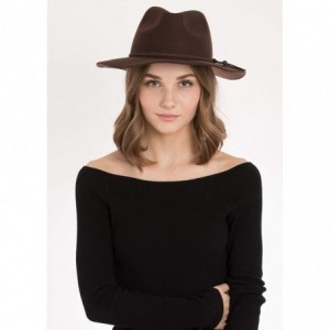 Fedoras Esben Wool Felt Hat - Brown - CI18IYCT2TD $51.16