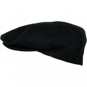 Newsboy Caps Hats Men's Premium Wool Blend Classic Flat Ivy Newsboy Collection Hat - Black - CC127FDNDIR $24.46