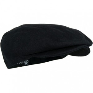 Newsboy Caps Hats Men's Premium Wool Blend Classic Flat Ivy Newsboy Collection Hat - Black - CC127FDNDIR $24.46