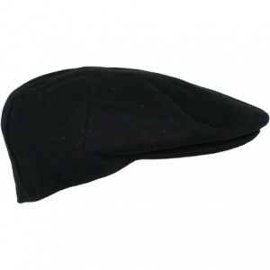 Newsboy Caps Hats Men's Premium Wool Blend Classic Flat Ivy Newsboy Collection Hat - Black - CC127FDNDIR $24.46