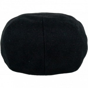 Newsboy Caps Hats Men's Premium Wool Blend Classic Flat Ivy Newsboy Collection Hat - Black - CC127FDNDIR $41.31