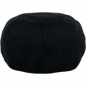 Newsboy Caps Hats Men's Premium Wool Blend Classic Flat Ivy Newsboy Collection Hat - Black - CC127FDNDIR $24.46