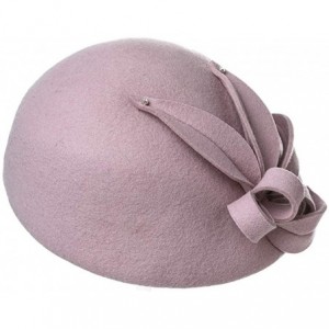 Bucket Hats Womens 1920s Vintage Wool Felt Cloche Bucket Bowler Hat Winter Crushable - 99127_purple - CR193G83UQW $39.87