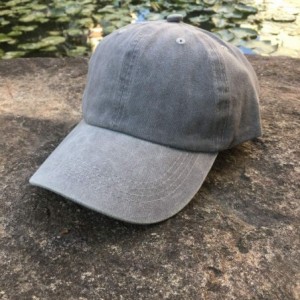 Baseball Caps Women's High Ponytail Hat Vintage Washed Distressed Plain Baseball Cap - Ponytail Grey - CE18A6O7U4E $9.45