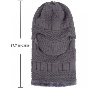 Balaclavas Winter Fleece Lined Knit Hat Tactical Balaclava with Billed Windproof Full Face Mask Neck Warmer Neckerchief - CT1...