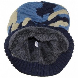 Skullies & Beanies Best Winter Hats Cuffless Camouflage Beanie W/Lining (One Size) - Blue Woodland - C1188CWQ4Z9 $13.17