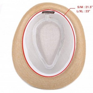 Fedoras Unisex Summer Short Brim Fedora - Hats for Men & Women + Panama Hats & Straw Hats - Classic Camel - C617YHO2U4U $15.19