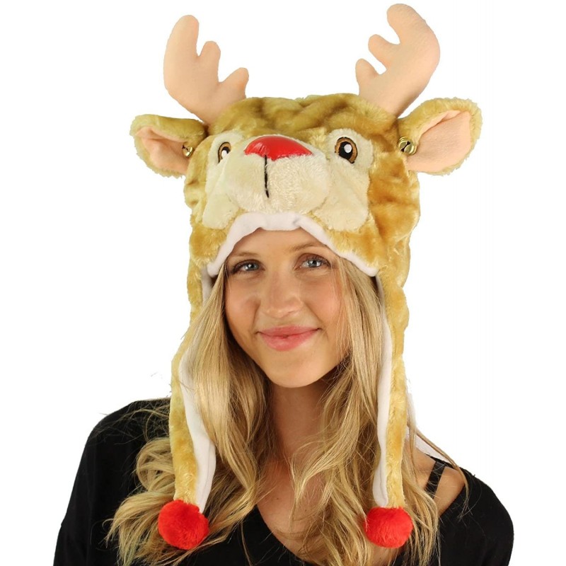 Skullies & Beanies Critter caps Reindeer Beige - C81274DLFAP $19.90