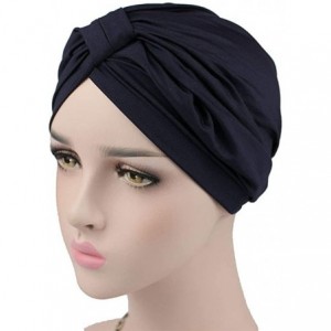 Skullies & Beanies Women's Chemo Pre Tied Cap Hair Wrap Cover Up 2 Pack - Navyd - CO18ZQZM0TO $11.94