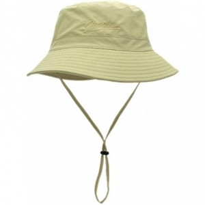 Bucket Hats Womens Bucket Sun Hat UPF 50+ Light Weight Sun Protection Caps - Khaki - CX18C0CGSUA $26.02