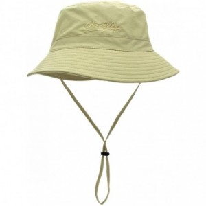 Bucket Hats Womens Bucket Sun Hat UPF 50+ Light Weight Sun Protection Caps - Khaki - CX18C0CGSUA $13.17