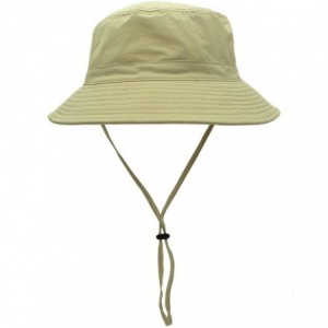 Bucket Hats Womens Bucket Sun Hat UPF 50+ Light Weight Sun Protection Caps - Khaki - CX18C0CGSUA $13.17