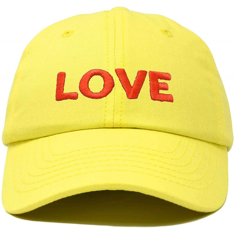 Baseball Caps Custom Embroidered Hats Dad Caps Love Stitched Logo Hat - Minion Yellow - CE18M7Y9SYT $8.27