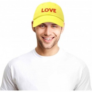 Baseball Caps Custom Embroidered Hats Dad Caps Love Stitched Logo Hat - Minion Yellow - CE18M7Y9SYT $8.27