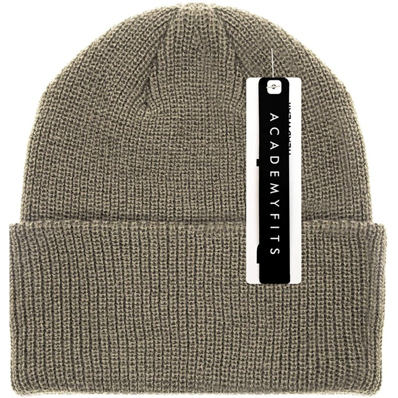 Skullies & Beanies Quality Warm Knit Winter Soft Solid Color Beanie 9" Cuffed Adjustable Men Women Unisex Winter Hat 6013S - ...