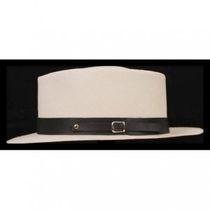 Cowboy Hats (1" & .5") Embossed Patterned Leather Panama Hat Band - "1"" Black Points W/Side Buckle" - C9194M04A4U $10.76