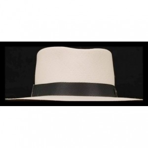 Cowboy Hats (1" & .5") Embossed Patterned Leather Panama Hat Band - "1"" Black Points W/Side Buckle" - C9194M04A4U $10.76