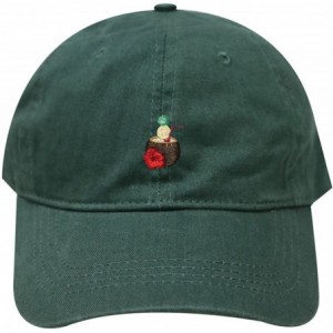 Baseball Caps Coconut Drink Cotton Baseball Dad Cap - Hunter Green - C7182Q36XQ8 $15.18