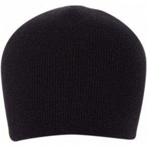 Skullies & Beanies 100% Soft Acrylic Solid Color Beanie Winter Hat - Skull Knit Cap - Made in USA - Black - CQ187IY7KC4 $55.43