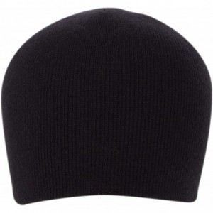 Skullies & Beanies 100% Soft Acrylic Solid Color Beanie Winter Hat - Skull Knit Cap - Made in USA - Black - CQ187IY7KC4 $37.46