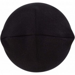 Skullies & Beanies 100% Soft Acrylic Solid Color Beanie Winter Hat - Skull Knit Cap - Made in USA - Black - CQ187IY7KC4 $37.46