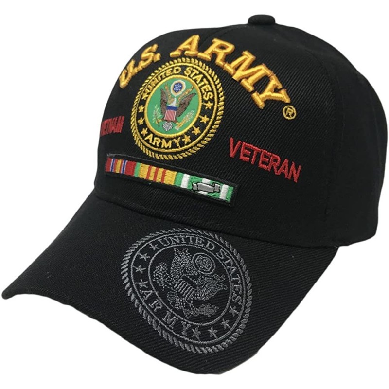 Baseball Caps Official Licensed Military Army Hat by US Warriors - Vietnam-veteran-black - C518E9H59TZ $21.44