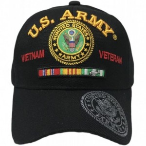 Baseball Caps Official Licensed Military Army Hat by US Warriors - Vietnam-veteran-black - C518E9H59TZ $21.44