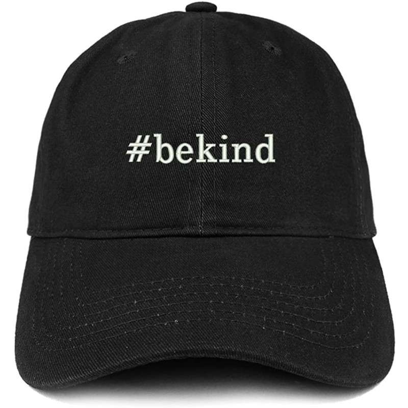 Baseball Caps Hashtag Be Kind Embroidered Soft Cotton Dad Hat - Black - CG18EZGH8S2 $14.95