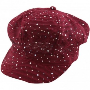 Newsboy Caps Sparkle Newsboy Cap - Maroon - CO17AAY8MZ3 $8.52