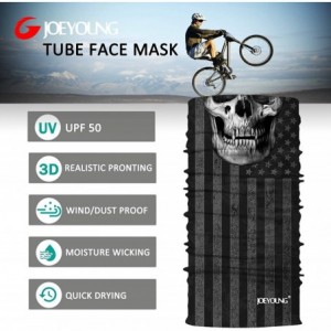 Balaclavas Motorcycle Skull Face Sun Mask Rinding 3D Neck Gaiter Bandanas Headwear - C-skull-flag Skeleton - C918A0U3STA $15.71