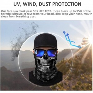 Balaclavas Motorcycle Skull Face Sun Mask Rinding 3D Neck Gaiter Bandanas Headwear - C-skull-flag Skeleton - C918A0U3STA $15.71