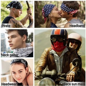 Balaclavas Motorcycle Skull Face Sun Mask Rinding 3D Neck Gaiter Bandanas Headwear - C-skull-flag Skeleton - C918A0U3STA $15.71