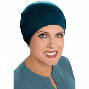 Skullies & Beanies Bamboo Couture Cap- Cancer Headwear for Women - Pacific Blue - CT12OBI3HRP $22.84