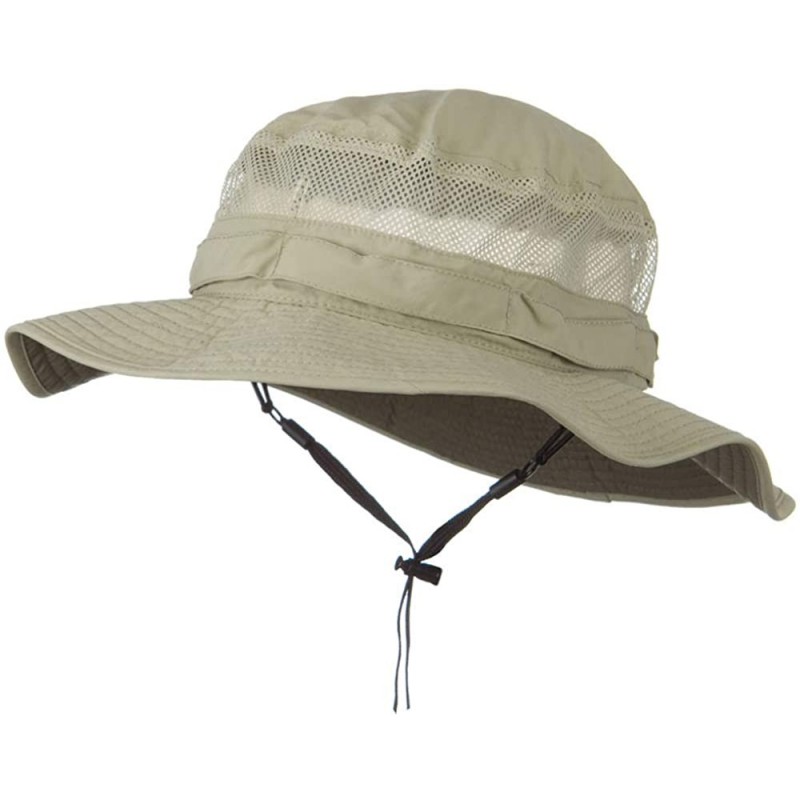 Sun Hats UV 50+ Side Mesh Talson Bucket Hat - Khaki - CI11J5ZPGV1 $24.54