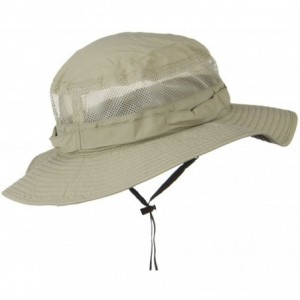 Sun Hats UV 50+ Side Mesh Talson Bucket Hat - Khaki - CI11J5ZPGV1 $24.54