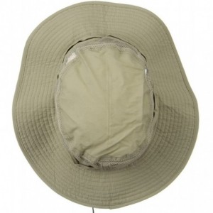 Sun Hats UV 50+ Side Mesh Talson Bucket Hat - Khaki - CI11J5ZPGV1 $60.17
