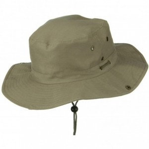 Cowboy Hats Extra Big Size Brushed Twill Aussie Hats - Khaki - CP11M5D01KV $24.85