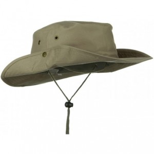 Cowboy Hats Extra Big Size Brushed Twill Aussie Hats - Khaki - CP11M5D01KV $24.85