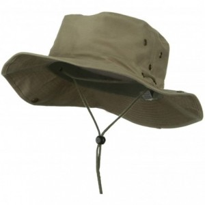 Cowboy Hats Extra Big Size Brushed Twill Aussie Hats - Khaki - CP11M5D01KV $24.85