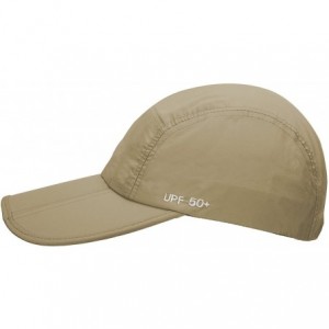 Baseball Caps Unisex Foldable UPF 50+ Sun Protection Quick Dry Baseball Cap Portable Hats - Khaki - CG18G4AYRD3 $14.24