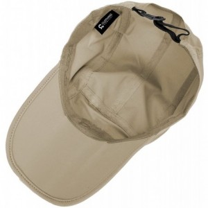 Baseball Caps Unisex Foldable UPF 50+ Sun Protection Quick Dry Baseball Cap Portable Hats - Khaki - CG18G4AYRD3 $14.24