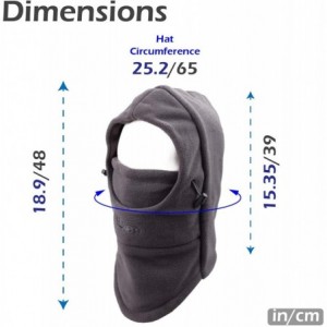 Balaclavas Balaclava Face Mask for Cold Weather Fleece Ski Mask Neck Warmer - Thicken - Gray - C218MGA3EC2 $8.95