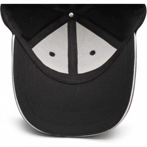 Baseball Caps Mens Womens White Stylish Adjustable Golf Hat - Black-1 - CW18R42E79G $18.93