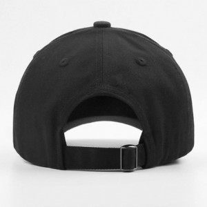 Baseball Caps Mens Womens White Stylish Adjustable Golf Hat - Black-1 - CW18R42E79G $18.93