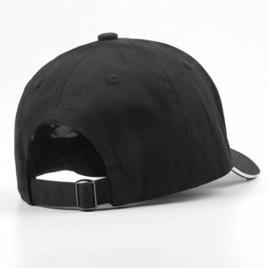 Baseball Caps Mens Womens White Stylish Adjustable Golf Hat - Black-1 - CW18R42E79G $18.93