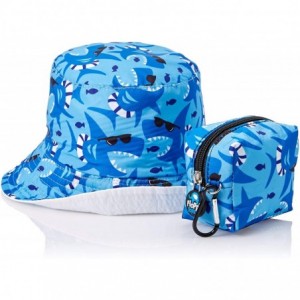 Baseball Caps Little Sun/Rain Kids Hat- 50+ Uv Protection - Shark - CH18Q8C36ZT $11.25
