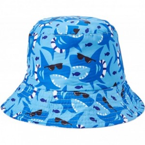 Baseball Caps Little Sun/Rain Kids Hat- 50+ Uv Protection - Shark - CH18Q8C36ZT $11.25