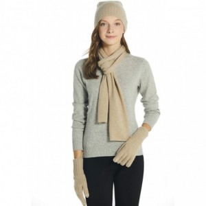 Skullies & Beanies 100% Pure Cashmere Winter Beanie Skullies Cap for Women - Camel - C818WANXK63 $27.67