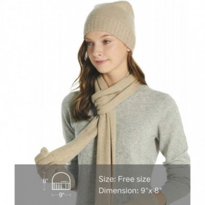 Skullies & Beanies 100% Pure Cashmere Winter Beanie Skullies Cap for Women - Camel - C818WANXK63 $27.67