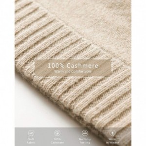 Skullies & Beanies 100% Pure Cashmere Winter Beanie Skullies Cap for Women - Camel - C818WANXK63 $27.67